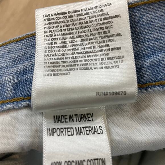 AGOLDE 90s Pinch Waist Jeans Women’s 31 High Rise Organic Light Wash Raw Hem - Picture 5 of 13